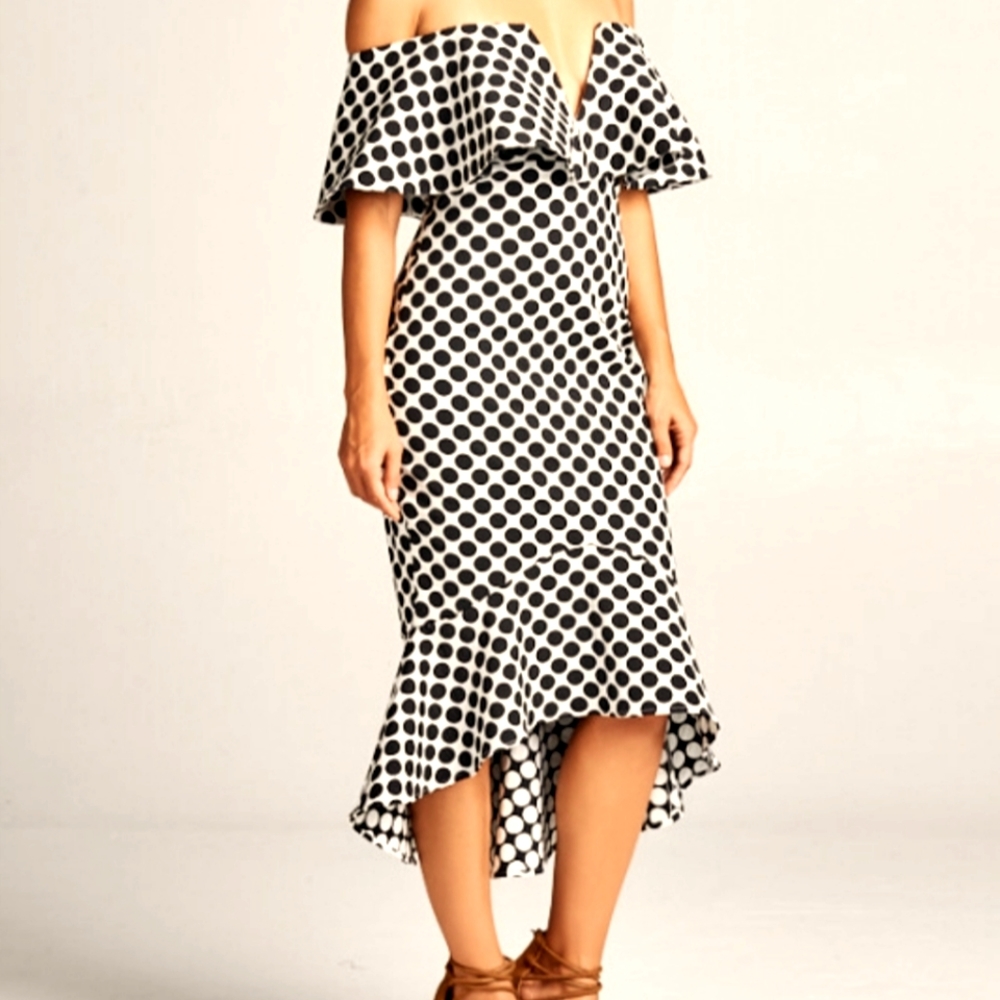 Rubber Ducky Polka-dot Midi dress